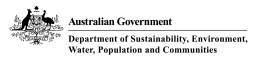 Australian Government Department of Sustainability, Environment, Water, Populations and Communities